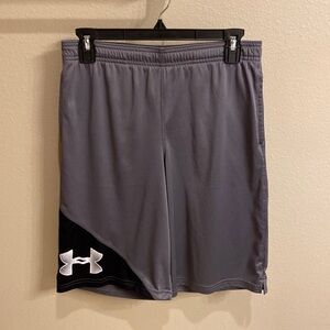 Gray/black Under Armour shorts